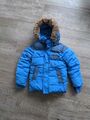 Winterjacke blau Junge 128 134 Mit abnehmbarer Kapuze. Fellkragen abnehmbar 