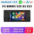 Für BMW E39 Android 13 Auto 7" IPS Bildschirm Autoradio Navi Apple CarPlay 1080P