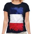 Francia Grunge Bandiera Donna T-Shirt Francese T-Shirt Regalo