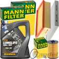 MANN INSPEKTIONSPAKET+5L MANNOL 507 5W30 ÖL passend für AUDI A3 8V VW GOLF 7 TDI