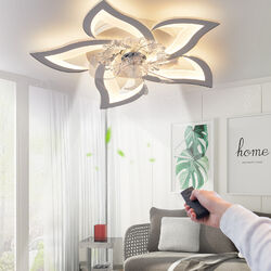 Moderne LED-Ventilator-Deckenleuchte mit dimmbarer Fernbedienung