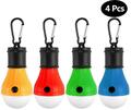 4x LED Camping Lampen Zeltlicht Zeltlampe Karabiner Camping Zubehör Leuchtmittel