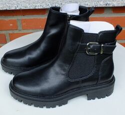 Tolle Lederstiefeletten Chelseaboots Stiefelette von Tamaris Gr. 37 + 39