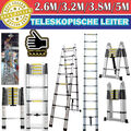 Alu Teleskopleiter Mehrzweckleiter Aluleiter Soft Close Stehleiter Leiter 2.6-5m