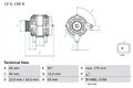 BOSCH Lichtmaschine Generator Lima 0 986 082 240 +66.93€ Pfand für OPEL P17 P2QO