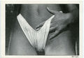 Erotik-AK junge Frau, Unterleib Hand, Bauch, Slip, /nu, naked 70er Photokunst