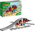 LEGO 10872 DUPLO Eisenbahnbrücke Schienen Zug Lok Funktionsstein Bauset 26 Teile