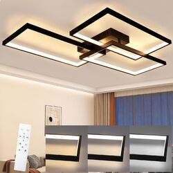 LED Design Deckenleuchte Dimmbar Deckenlampe mit Fernbedienung Wohnzimmer Flur