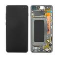 Original Samsung Galaxy S10 Plus G975F Display Bildschirm Touch Rahmen Schwarz 