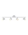 ELC Deckenlampe, Spotbalken drehbar und schwenkbar, Deckenstrahler, 4x GU10 max.