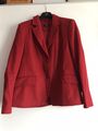 Basler Weekend Damen Blazer Neu Gr 42 Rot Schurwolle Angora Mix Extra Leicht