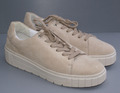 GABOR Halbschuhe Sneaker creme Echtleder Velours Gr.42/UK 8 TOP Zustand NP 119 €