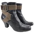 Tamaris Damen Stiefeletten schwarz Leder Größe UK 4 EU 37 US 6