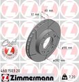 ZIMMERMANN Bremsscheibe Ø282mm COAT Z Vorne Rechts für Porsche 928 4.5 & 4.7 S