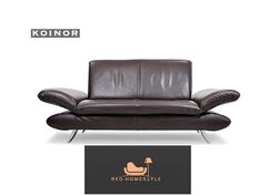 Koinor Rossini Designer Leder Sofa Couch Schwarz Funktion Zweisitzer Wohnen Sitz