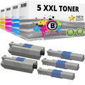 5x XXL Toner Patronen Set kompatibel für OKI C510 DN C511 DN C530 DN C531 DN