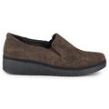 Bequeme braune Damenschuhe aus Wildleder