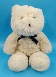 Plüsch Teddy Bär 34 cm Weiß Schmusebär Stofftier Kuschelbär Kuscheltier