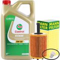 MANN-FILTER ÖLFILTER + 5L CASTROL EDGE 5W-30 MOTORÖL LL TITANIUM 504.00 507.00