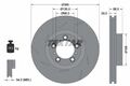 2x TEXTAR Bremsscheibe Bremsscheiben Satz Bremsen PRO+ Vorne links 92213905