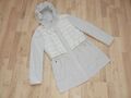 MADELEINE Damen Jacke Steppjacke mit Kapuze Parka hellgrau Gr. 40 TOP