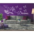 WANDTATTOO Spruch Träume Dont Dream your life Wandsticker Aufkleber Wohnzimmer 5