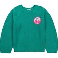 Billieblush Pullover Strickpullover grün mit Patch Größen 4-12 Jahre