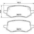 1x ORIGINAL® Brembo P 24 237 Bremsbelagsatz, Scheibenbremse Hinten, exkl.