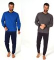 Neu Herren/Männer Schlafanzug/PYJAMA Grau/Blau 100% Baumwolle Rechtecke 0714