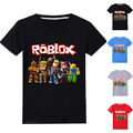 Kinder Jungen Mädchen Kurzarmshirt Sommer T-Shirt Roblox Druck Top Gr 122-152+