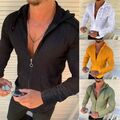 Modernes Herren Button Down Hemd mit lockerer Passform Baumwoll Leinen Stoff