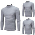 Übergröße Herren Rollkragen Pullover Pulli Sweatshirt Rolli Thermowäsche Hemd DE