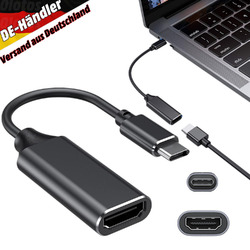 USB C zu HDMI Adapter 4K UHD Typ C auf HDMI für Huawei Samsung iPhone MacBook TV