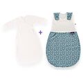 Träumeland Babyschlafsack LIEBMICH 3-teilig Set Gr. 50/56 Tropfen ozeanblau TOP