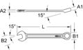 KS TOOLS BRONZEplus Ringmaulschlüssel 15 mm  (963.7274)