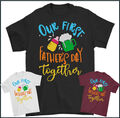 OUR FIRST VATER'S DAY T-SHIRT, Papa, Pops, Papa, T-SHIRT, TOP, neu Baby, Kind