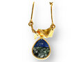 Original Lapponia Halskette Damen mit Lapislazuli und Zoisit in 585 Gelbgold Y7