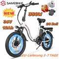 SAMEBIKE CY20 350W Elektrofahrrad 36V 12Ah Klapprad E-Bike 20 Zoll Cityrad 80KM