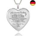 HAYOUWAY Kette Herz Halskette An Meine Tochter Kette für Damen Mädchen, Mutter T