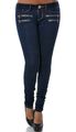 Damen skinny low waist jeans with double zipper