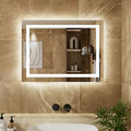 LED Badspiegel mit Beleuchtung 80X60 Badezimmerspiegel Wandspiegel Lichtspiegel