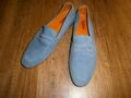 Gabor, Damen-Slipper, Blau, Wildleder, Gr.7 bzw.40