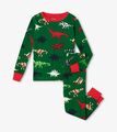 Neu Hatley Festive Dinos Bio Baumwolle Pyjama Pyjama Set Alter 5 6 7 8 10 12