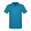 Audi Poloshirt Herren türkis Audi Ringe Logo in 3D-Print Casual Look