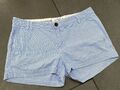 Damen H&M Gestreifte Shorts Gr.36 Helblau Sommershorts Strand