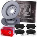 ZIMMERMANN BREMSSCHEIBEN + BELÄGE HINTEN für VW GOLF 5 6 R AUDI A3 S3 8P LEON 5F