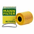 MANN HU711/51x Ölfilter für CITROEN FIAT FORD MINI OPEL PEUGEOT TOYOTA VOLVO