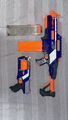 Nerf Gun Rapidstrike vollautomatisch + Nerf Gun Pistole + Schrotflinte 