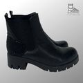 Elegante Schlüpfstiefeletten schwarz EUR 38