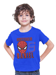 Spiderman Bio Baumwolle T-Shirt Personalisiert + Geburtstag Party Deko Marvel